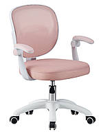 Дитяче ортопедичне комп'ютерне крісло Тонік рожеве із сітчастою спинкою для дівчинки підлітка Мікс Мебель