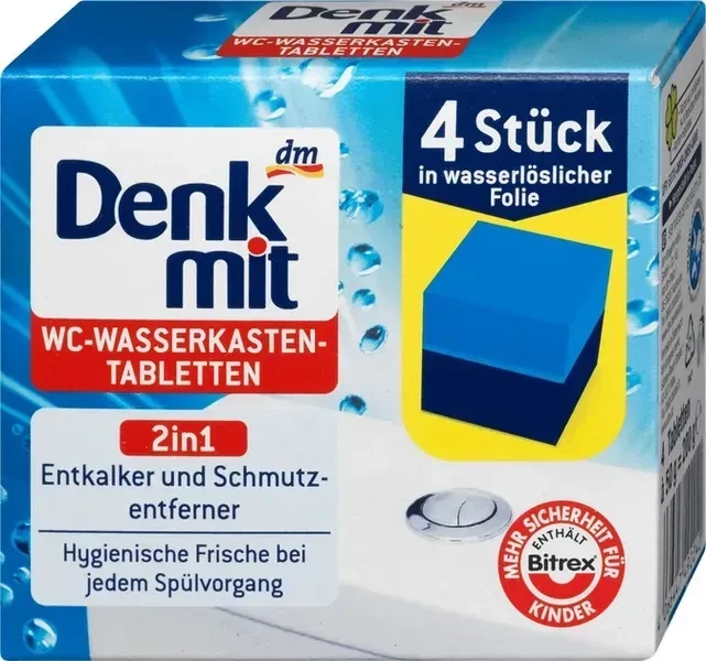 Таблетки в бачок Denkmit WC Wasserkasten 2в1, уп/4 шт