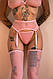 Комплект белья: лиф, трусики с открытым доступом, пояс и чулки - фото 7 - id-p2729984475