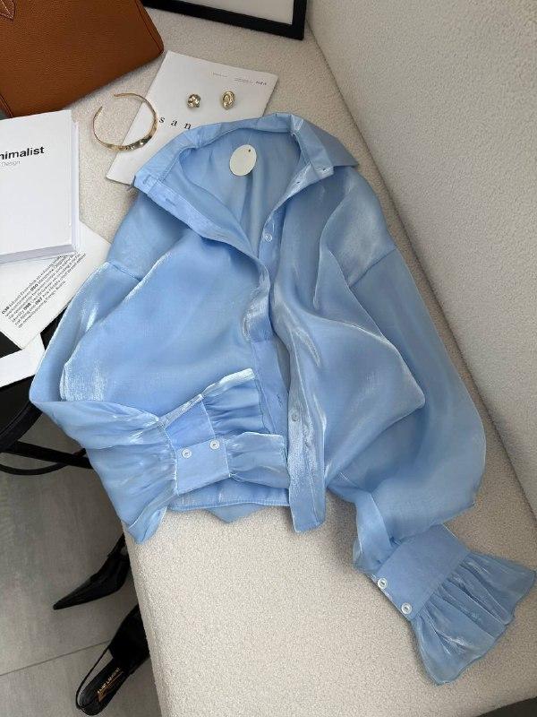 Жіноча сорочка; Кольори: чорний, білий, блакитний, рожевий; Розмір: 42-46 ;, фото 1