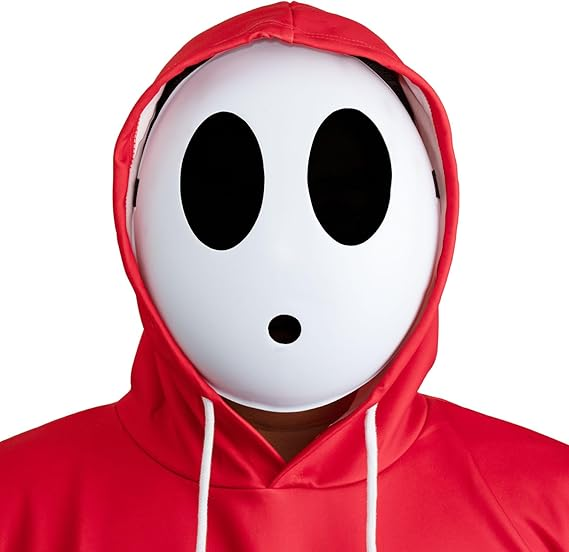 Маска Shy Guy (Тихий Хлопець) Panamanta для Хелловіну, косплею, біла ігрова маска для дітей та дорослих., фото 1