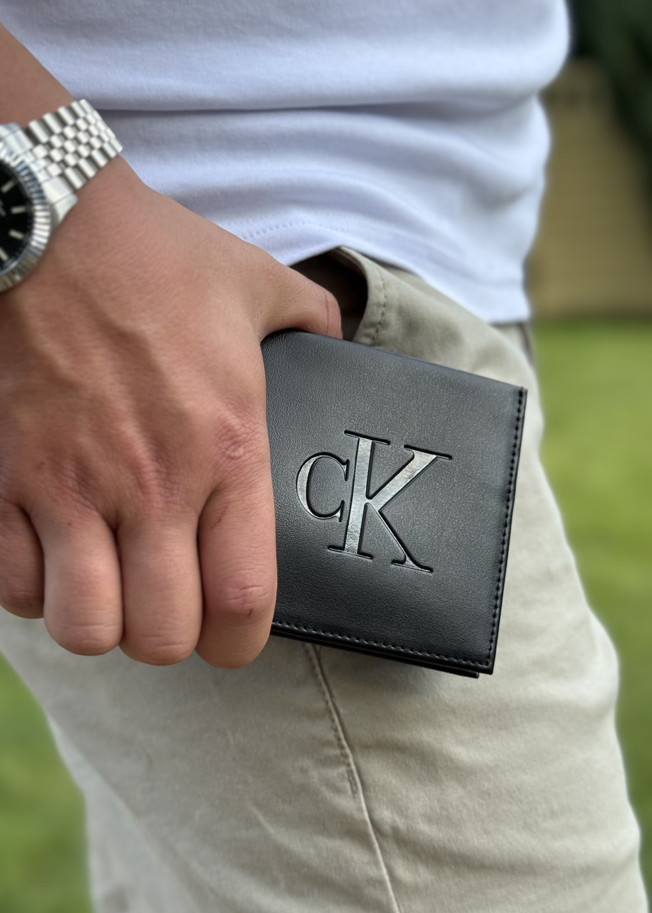 Гаманець чоловічий Шкіряний Calvin Klein у подарунковій Упаковці, фото 1