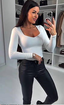 Лонгслів жіночий базовий з мікродайвингу у кольорах (Норма та напівбатал)