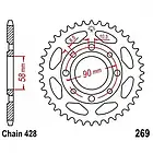 Зірка задня 428-36 JH-125/150 (JTR269), фото 2