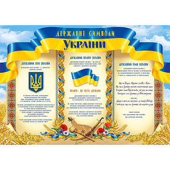 Плакат А3 Державні символи України, № 154
