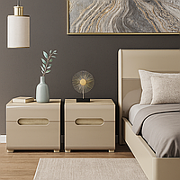 Комплект 2шт Сучасна низька приліжкова тумба 50 см з шухлядою в спальню Флоренс Мебель Сервіс