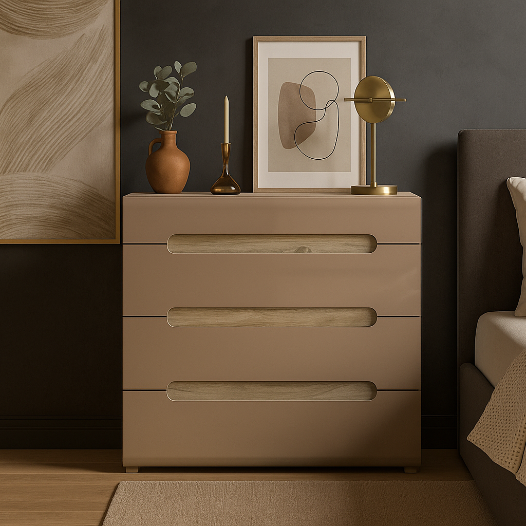 Стильний сучасний комод 1 метр на 4 шухляди без ручок для одягу білизни в спальню ДСП Флоренс Мебель Сервіс