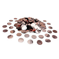 Конфеті "Кружечки" 23 мм рожеве золото