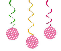 Підвіска-спіраль "Горошок рожевий" 5 шт