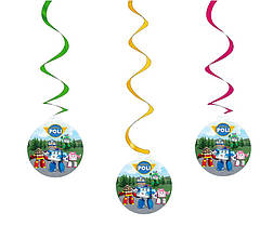 Підвіска-спіраль "Робокар Полі" 5 шт