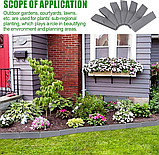 38 шт. пластиковий бордюр для газону та клумби, садова окантовка, палісад, декоративна огорожа, сірий, фото 4