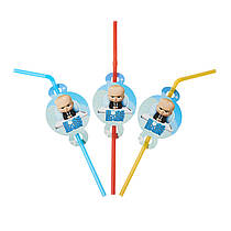 Трубочки для напоїв з гофрою "Бос Молокосос" 8 шт