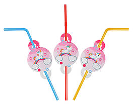 Трубочки для напоїв з гофрою "Одноріг" 8 шт