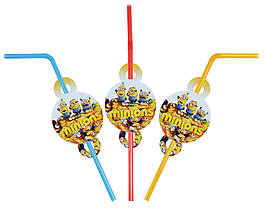 Трубочки для напоїв з гофрою "Посіпаки" 8 шт