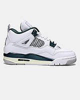 Жіночі білі кросівки Nike Air Jordan 4 Retro Oxidized Green White х Джордан 36