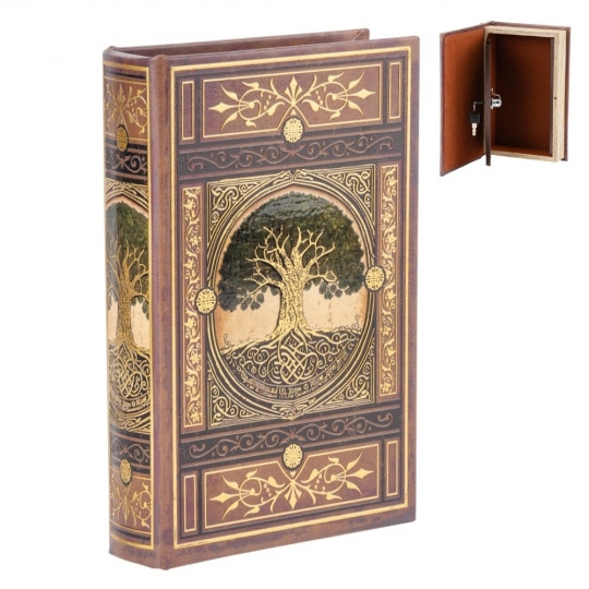 Книга - сейф на ключі "Дерево життя" 26*17*5см., з глянсовими вставками та тісненням (0509-008)
