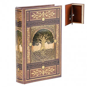 Книга - сейф на ключі "Дерево життя" 26*17*5см., з глянсовими вставками та тісненням (0509-008), фото 1