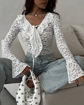 Боді жіноче нарядне з мережива (Норма)