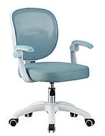 Дитяче офісне крісло бірюзове Тонік із сітчастою спинкою Мікс Мебель