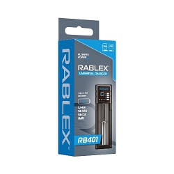 Зарядний пристрій Rablex RB401 1x18650 та ін. / від USB /