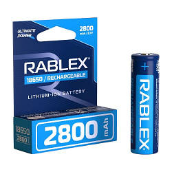 Акумулятор Rablex 18650 Li-ion 2800mAh з ЗАХИСТОМ 3.7V