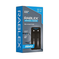 Зарядний пристрій Rablex RB412 2x18650 і ін. / від USB / для високострумових акумуляторів