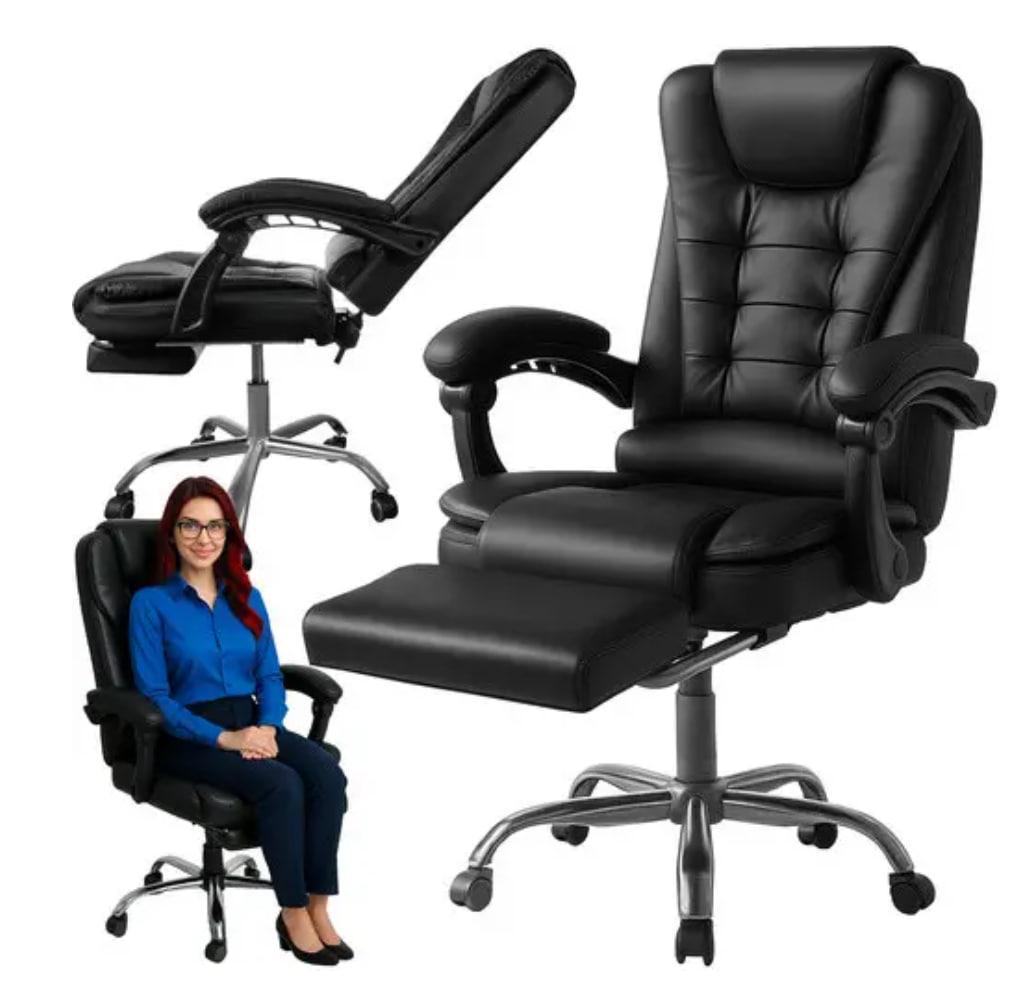 Офісний стілець обертовий Malatec 26195 з підставкою для ніг, фото 1