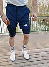 Шорти для занять спортом у залі чоловічі Adidas з тайтсами сині з кишенею для дрібниць бігові подвійні адідас, фото 2