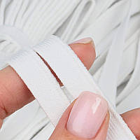 Щільна трикотажна гумка 10 мм біла (Україна)