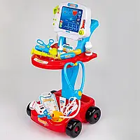 Дитячий ігровий набір лікаря візок зі світлом та звуком 17 предметів 660-46