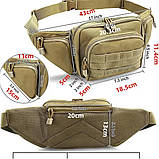 Тактична бананка - поясна сумка з кобурою для пістолета. Якісна сумка на пояс Oxford 600D, фото 7