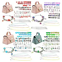 Набір для створення дитячих прикрас у стилі Пандора в сумці, в асортименті (B4343)