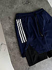 Шорти для занять спортом у залі чоловічі Adidas з тайтсами сині з кишенею для дрібниць бігові подвійні адідас, фото 7