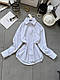 Модна жіноча базова класична стильна бавовняна сорочка всесезонна довгий рукав однотонна, фото 5