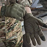 Тактичні утеплені рукавиці Softshell. Перчатки тактичні теплі сенсорні, фото 3