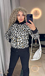 Жіночий теплий м'який осінній костюм флісовий костюм кофта на блискавці штани на манжеті двосторонній фліс полар