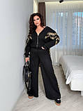 Костюм замшевий з леопардовими втавками 9802, фото 2