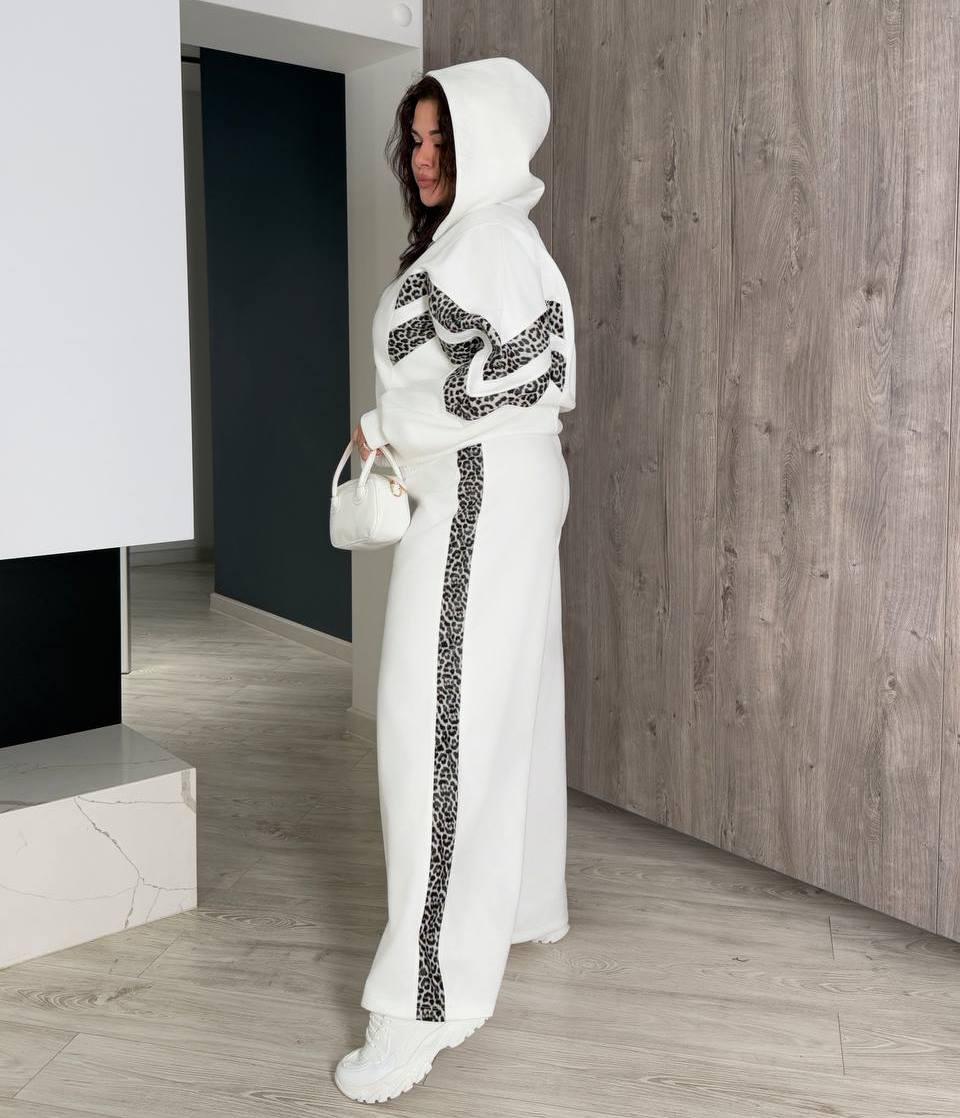 Костюм замшевий з леопардовими втавками 9802, фото 1