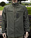 Чоловіча зимова флісова кофта на змійці хакі темно зелена з кишенями - фото 1 - id-p2730210931