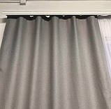 Сонцезахисні штори з льону блекаут 100% захист від сонця, Зелений., фото 5