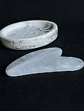 Гірський кришталь натуральний шкребок масажер гуаша з натурального каменю ., фото 3