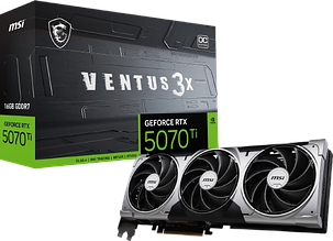 Відеокарта GeForce RTX 5070 Ti 16GB MSI Ventus 3X OC (RTX 5070 Ti 16G VENTUS 3X OC), фото 1