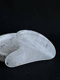 Гірський кришталь натуральний шкребок масажер гуаша з натурального каменю ., фото 2