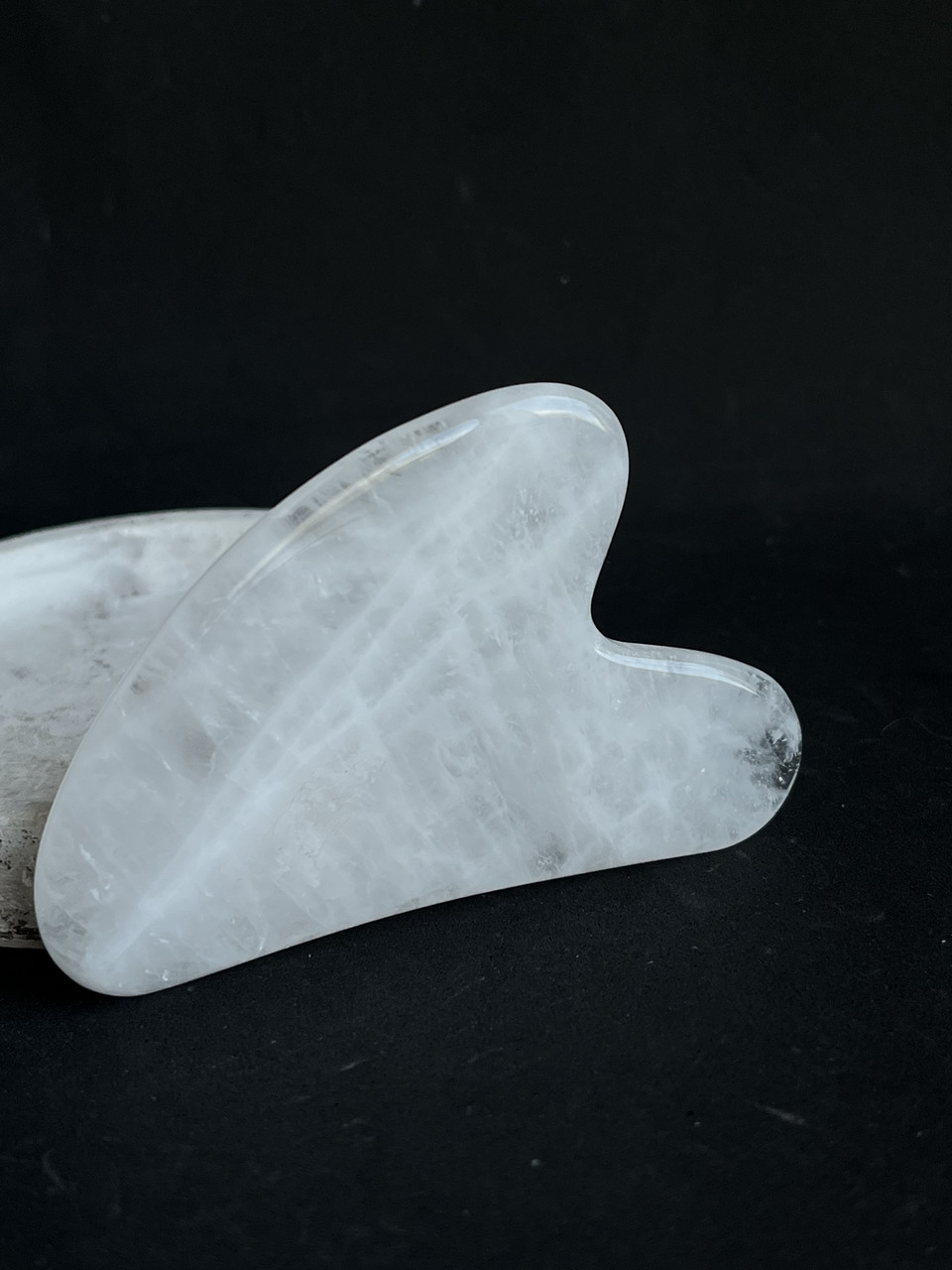 Гірський кришталь натуральний шкребок масажер гуаша з натурального каменю ., фото 1