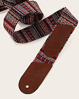 Ремінь для гітари та укулеле ручної роботи в етно-стилі, гітарний ремінь з перехідником для акустики в подарунок