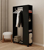 Вішалка настінна. Вішалка в передпокій. Вішалка настінна з полицею і гачками MebelProff B6 Антрацит