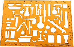 Лінійка Шаблон для креслень по Хімії