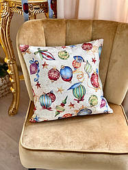 Новорічна наволочка гобеленова 45*45 см FIESTA