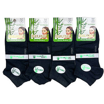 Короткі жіночі бамбукові шкарпетки Marjinal Туреччина (чорні)