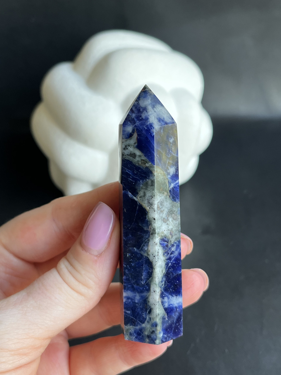 Обеліск содаліт натуральний камінь олівець із содаліту, фото 1